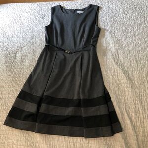 Calvin Klein sleeveless dress grey and black